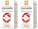 Solgar Full Spectrum Curcumin Brain Works, 90 Licaps - Dukung Memory Recall, Focus Function - Antioksidant Dukungan - Curcumin, Bacomind, Choline, Vitamin B12 - Non-GMO, Vegan - (Paket 2)