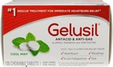 Gelusil Antax & Anti Gas Tablet untuk Relief Heartburn, Acid Reflux, Bloating and Gas, Mint Keren - 100ct Blister Pack