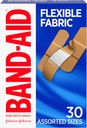 Band- Aid Brand Flexiable Fabric Adhesive Bandages, Comfortable Sterile Protection & Weund Care for Minor Cuts & Burns, Quilt-Aid Technology to Cushion Painful Wounds, Assorted Sizes, 30 ct