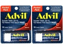 2 Pack Pocket Pack Advil Pain Reliever / Fever Reducer Ibuprofen 200mg - 10 Tablets PER Berlapisan (20 Tablets Total)