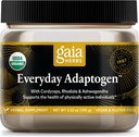 Gaia Herbs Setiap hari adaptogen Powder - Membantu Menyediakan Dukungan Energi & Mempertahankan Stress Sehat di Aktif Secara Fisik - dengan Root Maca, Cordyceps, Ashwagandha & More - 3.5 Oz (38- Day Suppply)