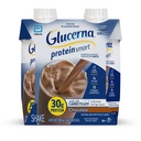 Glucerna Protein Smart Diabetes Care Shake, Chocolate, Diabetic Meal Replacement to Dukung Blood Sugar Management, 30g Protein, 150 Calories, Siap untuk Minum, 11-0-0 Botol, 4 Pack