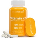 LongLifeNutri Vitamin K2 MK-7mcg - Banyaknya Dukungan untuk Bones dan Circulation, 120 Vegetarian Capsules, 4-Bulan Supply, Lab Test, Dibuat di USA, Non-GMO