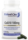 Pasien Satu Koenzim Q10 (CoQ10) 100 mg 124; Antioksidant Suplemen untuk Mendukung Kesehatan Hati dan Vaskular * 124; dengan Organik Olive Oil 124; 120 Kapsul