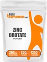 BulkSuplements.com Zinc Ocpin Powder - Zinc Mineal Suplemen, untuk Dukungan Imune - Gluten Free, 200mg per Serving, 250g (8.8 oz) (Paket 1)