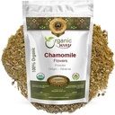 Powder Organic Way Chamomile Flowers (Matricaria chamomilla) Herbal Tea - European Wildward 124; Organic & Kosher Disertifikasi 124; Non GMO 124; USDA Cerated Origin - Albania (1 / 4 LB - 4 Oz)