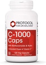 Protokol untuk keseimbangan kehidupan - C-1000 Caps dengan Bioflavonoid dan Rutin - Antioksidant Power of Vitamin C, Menyediakan Sistem kekebalan Kesehatan, Menyediakan Perlindungan Sel - 120 Veg Capsules