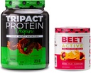 Nutrologi TRIPT Vegan Protein Powder, untuk Vegan Protein Shakes, Chocolate Peanut Butter (20 Pelayan) & Beet Aktif, Passion Fruit Flavor (30 Pelayan)