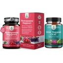 Bundle of Total Menopause Suplement with Dong Quai Vitex Chaste Berry & Black Cohosh for Natural Hormone Support and Liver Dupport NAC Thistle for Liver Cleanse Detox & Repair