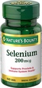 Nature 's Bounty Selenium, Mendukung Prostate dan Immune System Health, 200 mcg, 100 tablet