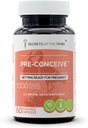 Rahasia Suku Pre- Conceive, 60 Capsules, 1000 mg, Vitex, Red Raspberry, Black Cohosh, Red Clover, White Peony, Shatavari. Bersiap untuk Pregancy 60 Capsules