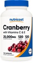 Nutricost Cranberry Extract (25.000mg) (120 Capsules) dengan Vitamin C & Vitamin E