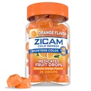 Zicam Cold Remedy Zinc Diobati Fruit Drops, Ultimate Orange, 25 Count (Paket 1)