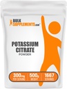 LokSuplements.com Potasium Citrate Powder - untuk Dukungan Hidration, Mineral Suplemen, Potasium 999mg - Gluten Bebas, 300mg per Serving, 500g (1,1 lbs) (Paket 1)