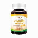 Lovita Vitamin B6 (Pyridoxine Hydrochloride) 80mg, Timed Release, 8 Hours Dihentikan, Dukung Cardiovascular & Nerve Kesehatan, 130 Tablet Vegan
