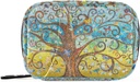 Naanle Tree of Life 7- Day Pill Organizer Bag dengan Zipper dan Hook & Loop, Compact Size, Unisex, 8 Kompartemen, Twill Canvas Cloth, Gaya Klasik