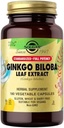 Solgar Ginkgo Biloba Leaf Extract - 180 Vegetable Capsules - Standardisasi Potensi Penuh (SFP) - Non-GMO, Vegan, Gluten Free, Dairy Free, Kosher, Halal - 180 Servings