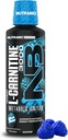 NutraBio - L- Carnitine Liquid Shots - 3000mg, (Blue Razz) - 10mg dari Vitamin B-5 - Zero Carbs & Sugars - Produksi Energi - Muscle Recovery
