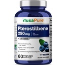 NusaPure Pterostilbene 250mg per Veggie Caps, 60 Count (Non- GMO, Vegan)