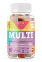 SUKU Anak Lengkap Multivitamin Gummies - Vitamin A, C, D, E, B6, B12, Folate & Zinc - Dukungan Imune, Sugar- Bebas, Gluten- Bebas, Non-GMO, Bonanza Tropical Flavor - 60 Count