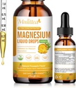 Magnesium Liquid Drops - Tinggi Absorpsi 5 - 1 Magnesium Kompleks dengan Magnesium Glycinate, Malate, Citrate, Tadrate - untuk Bone, Muscles, Nerves & Energy - Vegan, Sugar Free, 2 Fl.oz
