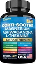 Zoyava Cortiven- Soo Cortisol Suplemen Magnesium Glycinate 200mg L-Theanine 150mg Ashwagandha 150mg Phoshatidyseryserine Manajer Cortisol Lions Ginkgo Biloba Monnieri Valerian 60 Caps