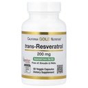 Resveratrol, 98% Pure Trans- Resveratrol, Free of Emodin & PAHs, Italian Sourced, 200 mg, 60 Veggie Capsules