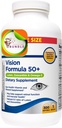 Equate Vision Formula 50 + Lutein, Symxanthin & Omega-3, 300 Softgels + Create Sticker