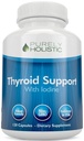 Tambahan Dukungan Holistic Thyroid dengan Iodin - 120 Kapsul - 2 Bulan - dengan L-Tyrosine, B12, Magnesium, Ashwagandha, Kelp & More - Formulasi untuk Perempuan - Non GMO
