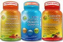 Immune & Gut Health Bundle - 3-in- 1 Probiotic with Enzymes + Prebiotic + Quercetin with Bromelain, Zinc, Vitamin C & Organic Whole Foods + Liposomal Vitamin C 1500mg with Organic Acerola & Camu