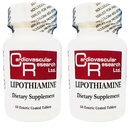 Cardiovaskular Research Lipothiamine B Tambahan 120 tablet - Vitamin B1 Sekarang dengan Alpha Lipoic Acid - 2 X 60 Count