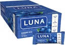 LUNA BAR-Gluten Free Snack Bars - Blueberry Bliss Flavor - 7g protein - Non-GMO - Plant - Based Whelesome Snacking - On the Go Snacks (1.69 Ounce Snack Bars, 15 Count)