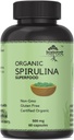 Organik Spirulina Protein Powder Capsules - Vitamin & Minemins for Energy - Vegetarian, Gluten Free 100% Pure Superfood for Optimal Health (120 Kapsul)