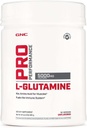 GNC Pro Performance L-Glutamine 5000mg, Amino Acid Suplement Quoder, Supports Muscle Recovery & Function, Fuels Immune System, Plays Key Role in Protein Synthesis, Unflashbored, Gluten Free, 181