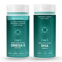 Iwi Omega-3 Minis & DHA Omega-3 Bundle, 30 Pelayan, Tanaman Vegan - Dibased Algae Omega 3, Krill & Fish Oil Alternative, No Fishy Aftertaste