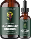 BetterLungs Mullein Extract dan Elderberry Tarture Bundle - Lung Health Support