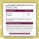 Plant Based Biotin Supplement Capsule with DHT Blockers, Omega & Biotin, Support Keratin Synthesis 124; for Stronger Hair, Skin and Nails - 90 Veg Capsules