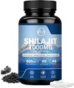 Tambahan Shilajit, Shilajit Capsules dengan Acid Fulvic untuk Pria & Perempuan, Shilajit dengan 85 + Telusuri Mineral untuk Energi, Performance & Imune Kesehatan 124; Non- GMO - 90 Kapsul
