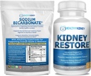 Kidney Memulihkan Sodium Bikarbonat Alkali Suplemen 1LB Cleanse 60 Caps Bundle - Supports Ginjal Kesehatan, Netraized Acid Atholach, Alkali Superfoods, Imune Dukungan, Antax & Vitamin F