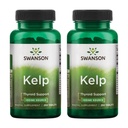 Swanson Kelp - Sumber Iodin Natural Mendukung Kesehatan Thyroid - Mineral Suplemen w / Iodin Sumber Standardisasi 0.4% - (250 Tablet, 225mcg Masing-masing) (2 Pack)