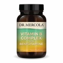 Dr. Mercola Vitamin B kompleks dengan Benfotiamine - Mendukung Cellular, Brain & Imune Health - Non-GMO, Gluten- Free & Soy- 60 Capsules (30 Pelayan)