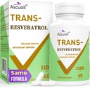 Ultra Created Transder-Resveratrol 11100mg, 3-1 Advanced Formula Organic Resveratrol Suplemen, Max Antioksidant, Anti- Aging, Skin Health, Immune & Energy, 1 Pack