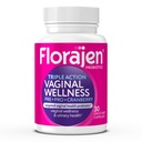 Floriaten Women 's Triple- Action Probiotic, Prebiotic + Probiotic + Cranberry untuk Vaginal, Digetial, & Imune Dukungan - Fairune - Akting - Clinichi- Studied - Gluten- Free & Vegan - 30- Count