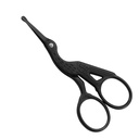 LIVINGO 3.5 "Tip Vintage Gunt, Professional Stainless Steel with Black Titanium coated, kuticle Pedicure Beauty Guncers for Eyebrow, Facsal Hair, Dry Skin, Nose Hair
