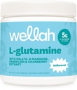 Wellah L- Glutamine Powder Unfeared (50 Pelayan) - 5g L- Glutamine Per Serving, Sweetened dengan Stevia