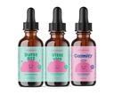 JoySpring B-Complex & Vital Vits dengan Magnesium Drops Bundle 124; Anak-anak Bersumber Alami Vitamin & Minamins 124- Alcolic, Sugar- Free Liquid Formula 124; Vegan & Vegetarian Liquid Suplemen