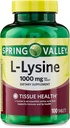 SPEC Lysine Amino Acid Suplemen, 1 Tablet Per Serving, Spring Valley L- Lysine Support a Healthy Immune System * 100 Count
