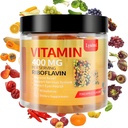 Vitamin B2 Gummies, Vitamin B2 Riboflavin Gummies 400mg, Migraine Relief & Headache Riboflavin Vitamin B2 Gummies, Soy & Gluten- Free, 90 Vitamin Gummi untuk Anak-anak & Dewasa