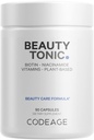 Codeage Biotin Suplemen dengan Vitamin C, Vitamin E, Vitamin B6, Niacin, Fleat, Organic Food Blend, Phytoceramides, Astaxanthin, Selenium - Beauty Tonic - Rambut, Skin, dan Nail Dukungan - Vegan, 90 Ct