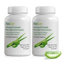 AloCure Organic Aloe Vera Capsules, 1600000mg Inner Aloe Equalovalen per Serving, Dut, Digetical, & Imune Health, Membantu Mempertahankan Acidity Balanced, Aloin Free, 30Caps x 2BTl